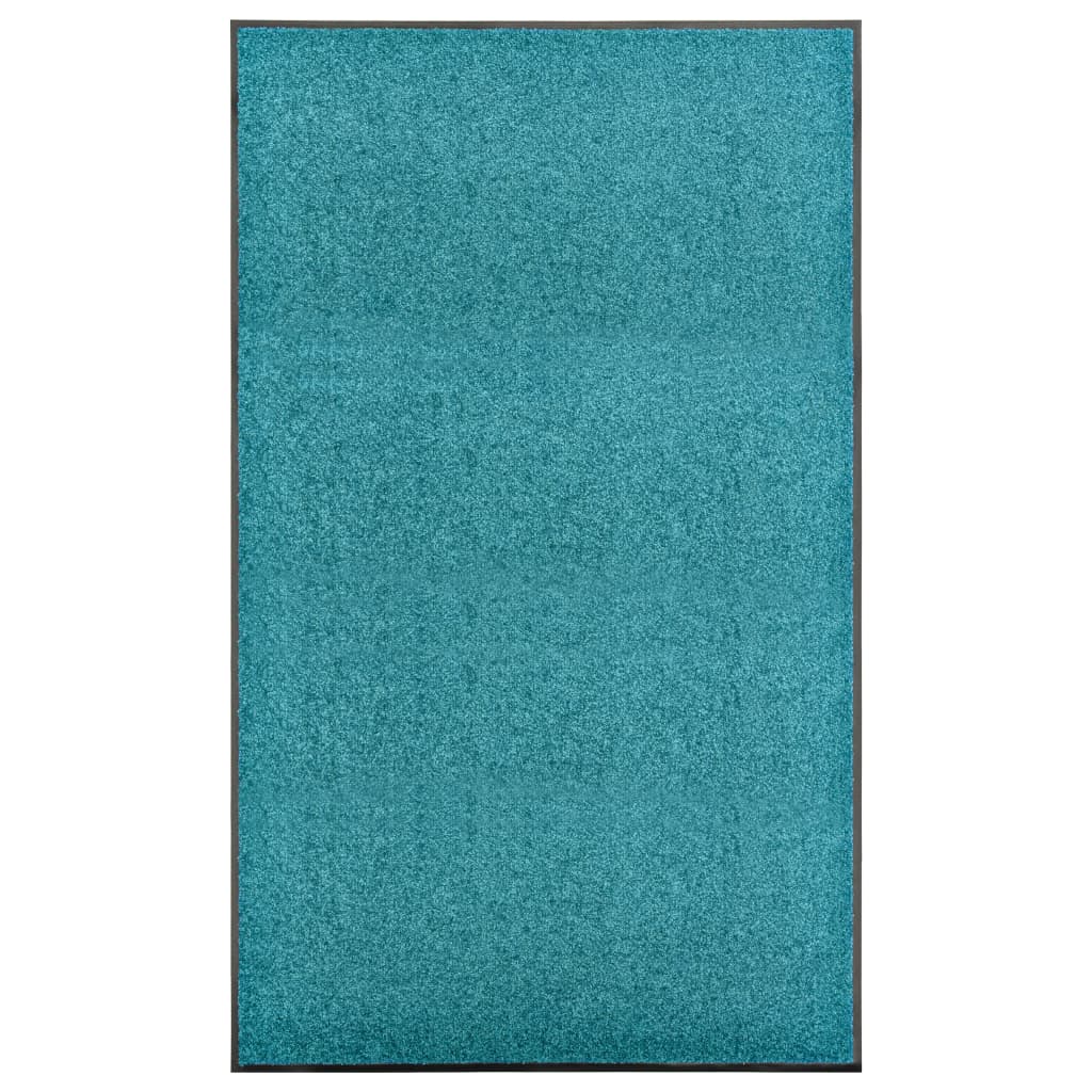 Vetonek Felpudo lavable azul cian 90x150 cm