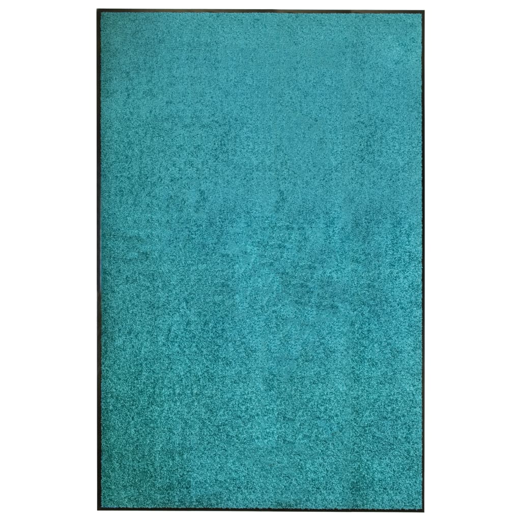 Felpudo lavable azul cian 120x180 cm vidaXL