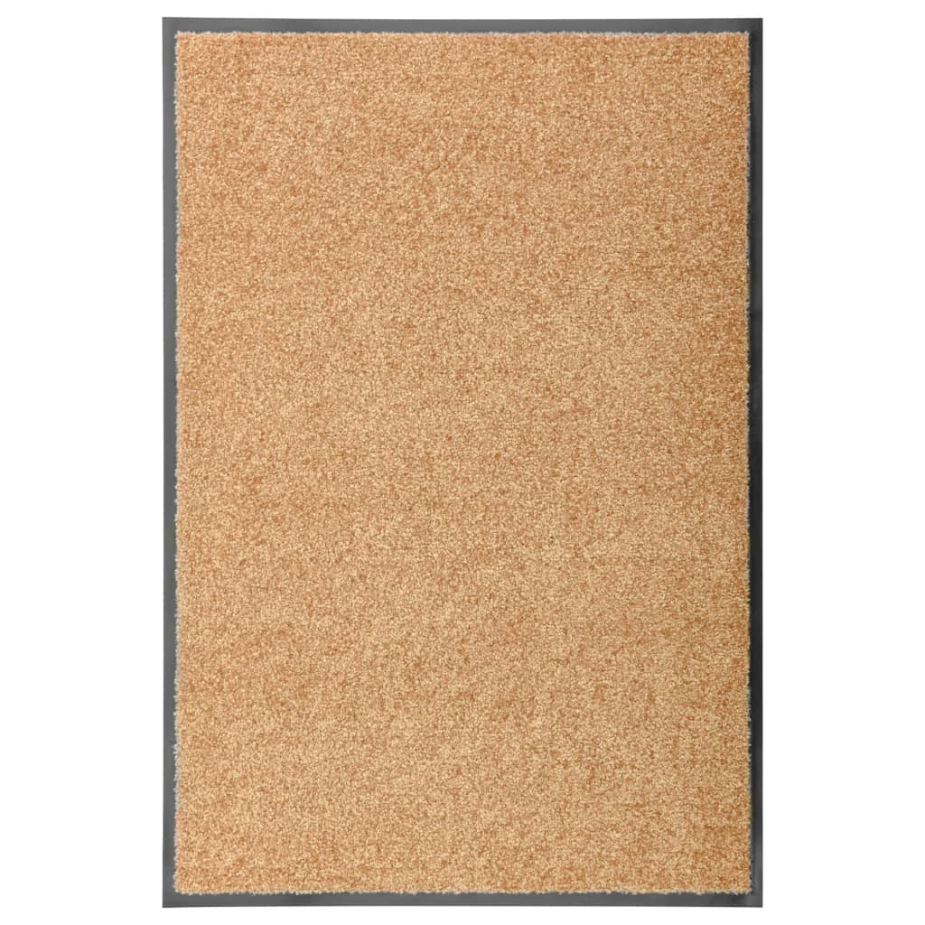 Felpudo lavable crema 60x90 cm vidaXL