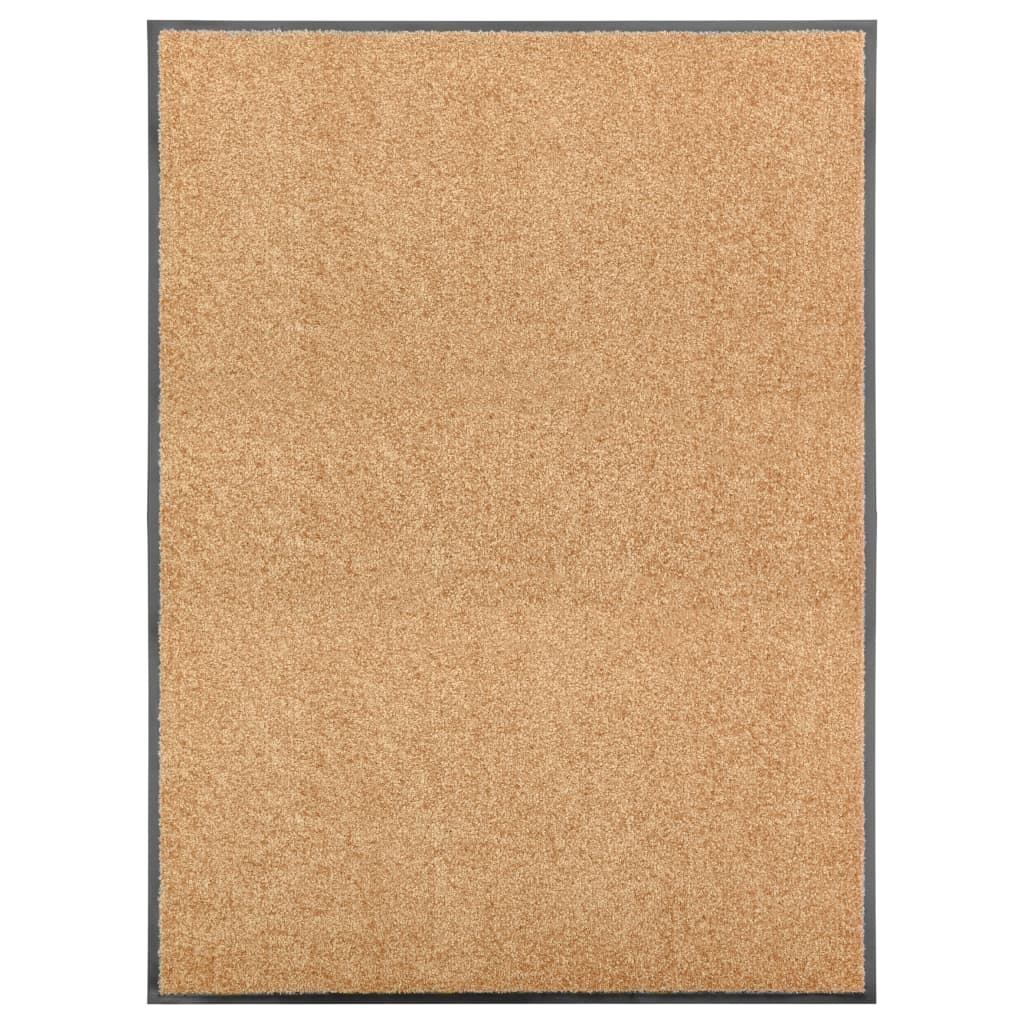 Felpudo lavable crema 90x120 cm vidaXL