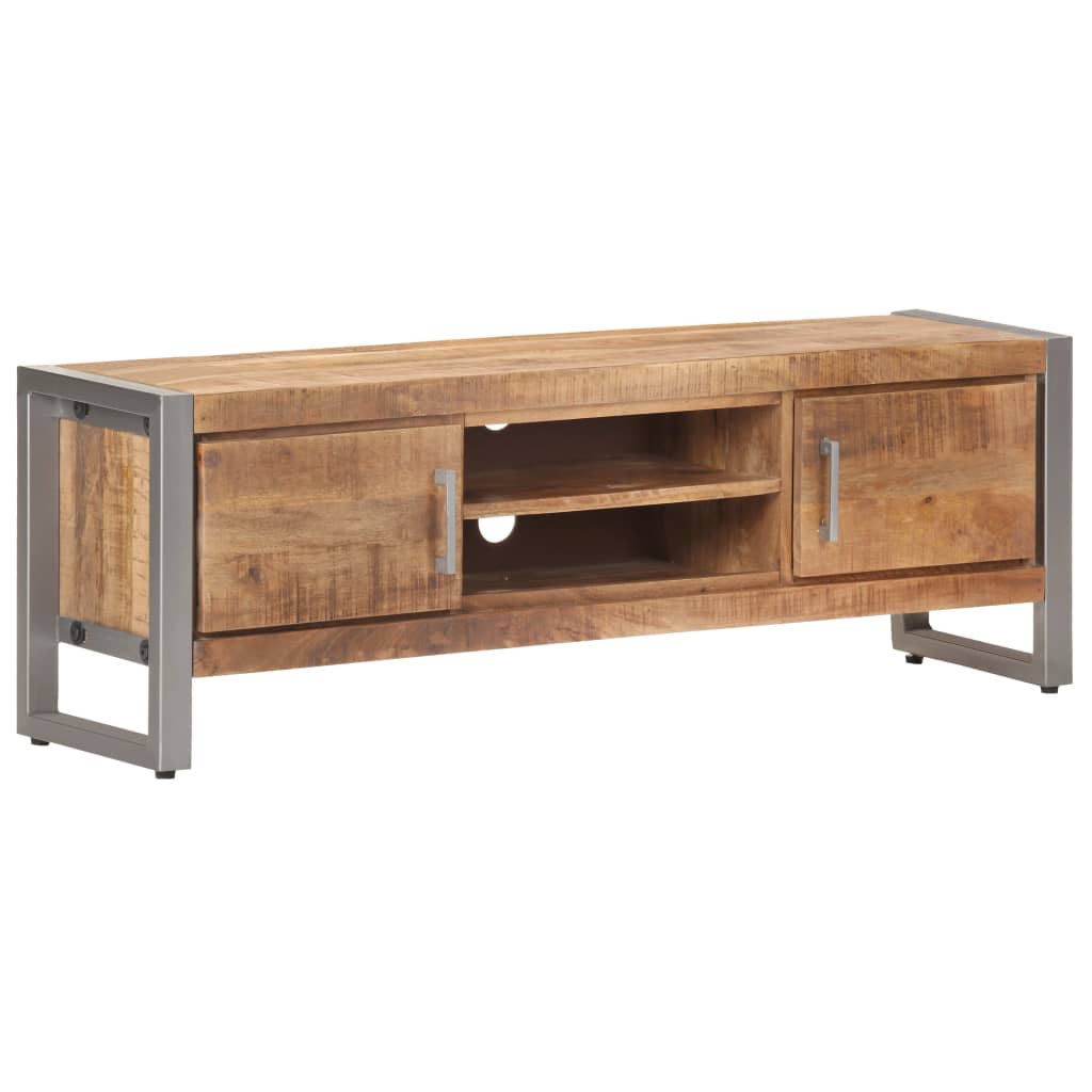 Vetonek Mueble para TV de madera maciza de mango rugosa 120x30x40 cm