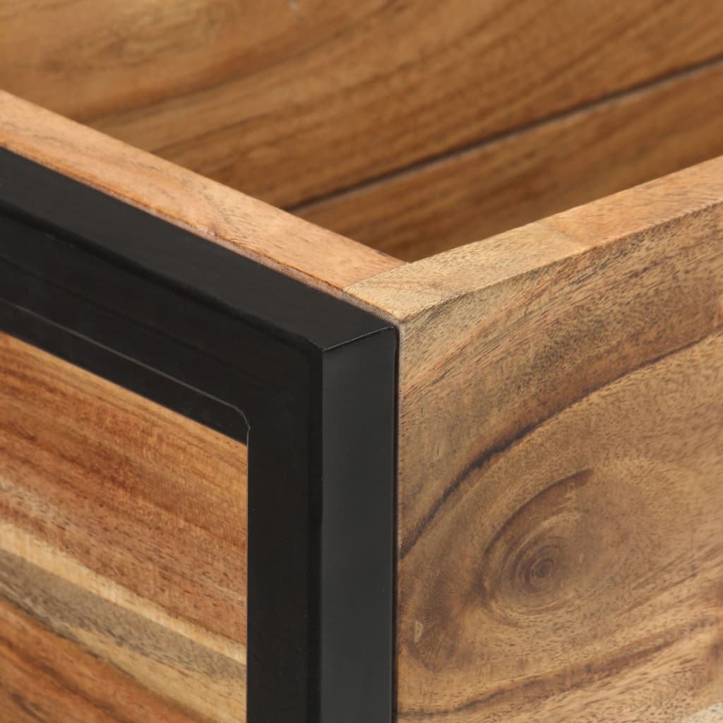 Jardinière en bois d'acacia massif 90x20x68 cm v7161 - Vetonek