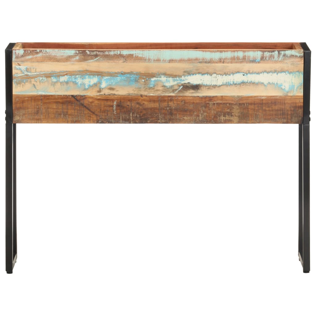 Jardinière en bois massif recyclé Vetonek 90x20x68 cm