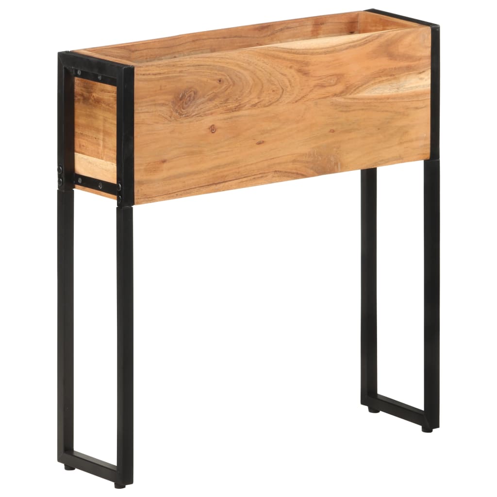 Vetonek Jardinera de madera maciza de acacia 60x20x68 cm