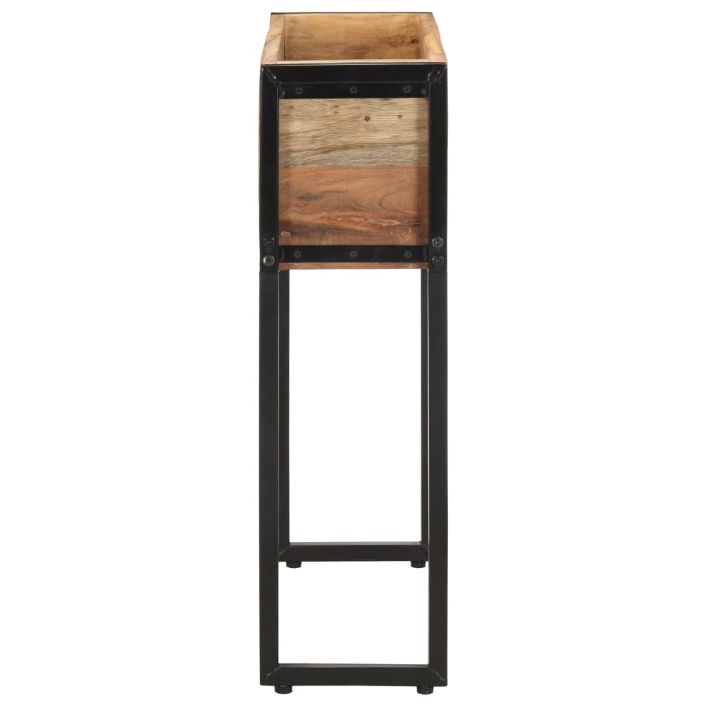 Jardinera de madera maciza reciclada 60x20x68 cm v7208 - Vetonek