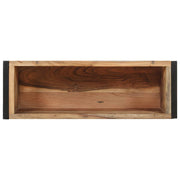 Jardinera de madera maciza reciclada 60x20x68 cm v7208 - Vetonek