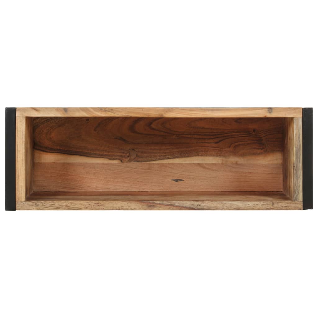 Jardinera de madera maciza reciclada 60x20x68 cm v7208 - Vetonek