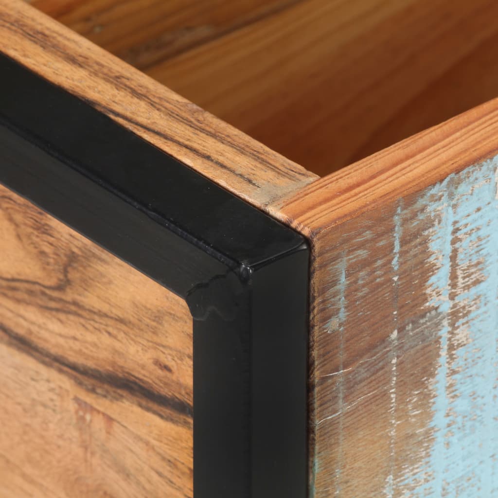 Jardinera de madera maciza reciclada 60x20x68 cm v7208 - Vetonek