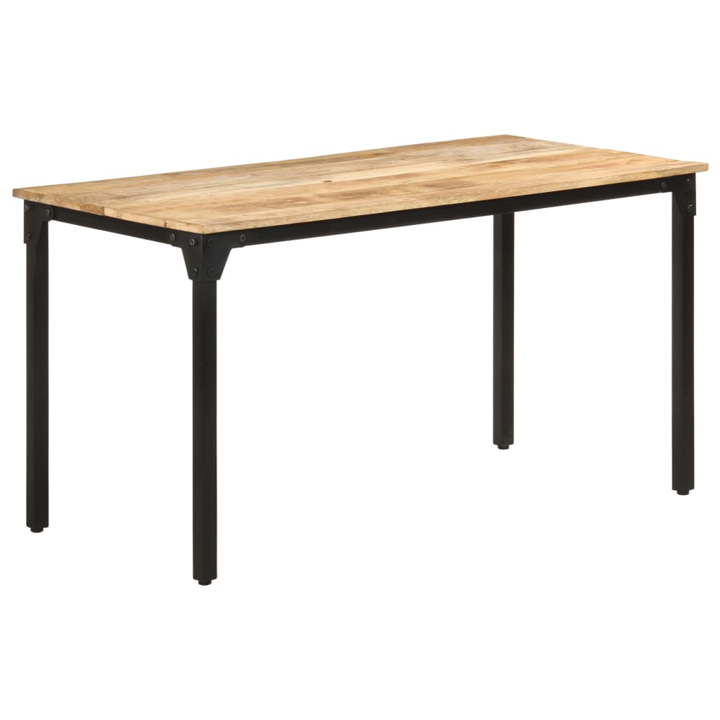 Vetonek Mesa de comedor madera de mango rugosa 140x70x76 cm