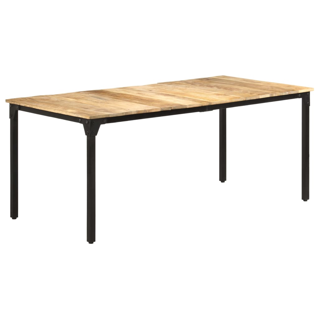 Vetonek Mesa de comedor madera de mango rugosa 180x90x76 cm