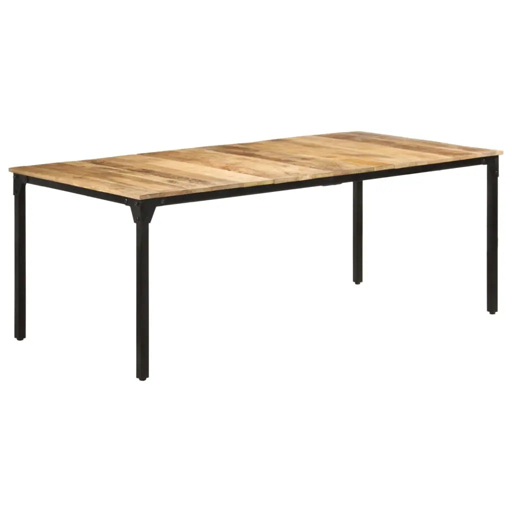 Vetonek Mesa de comedor madera de mango rugosa 200x100x76 cm