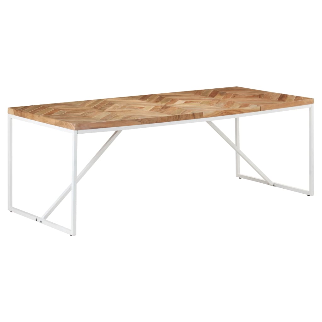 Vetonek Mesa de comedor madera maciza de acacia y mango 200x90x76 cm