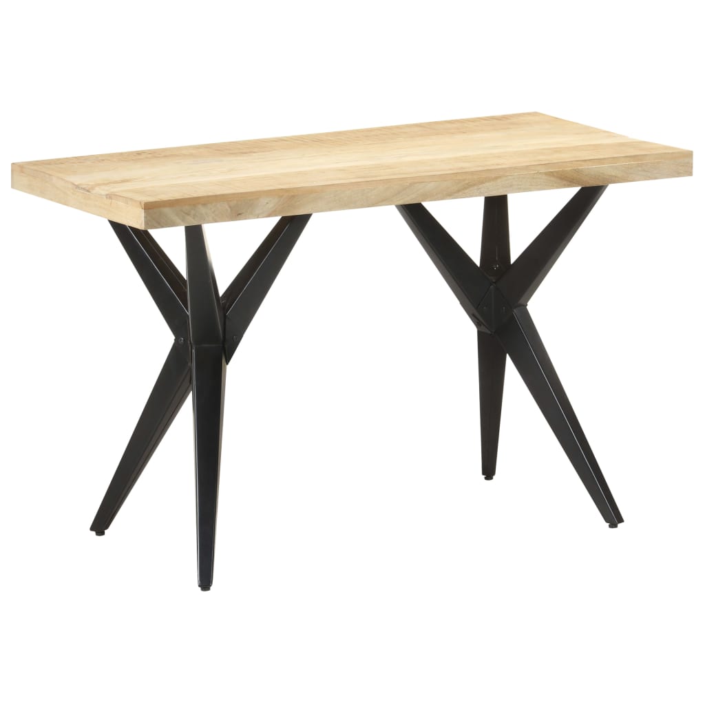 Vetonek Mesa de comedor de madera maciza de mango 120x60x76 cm