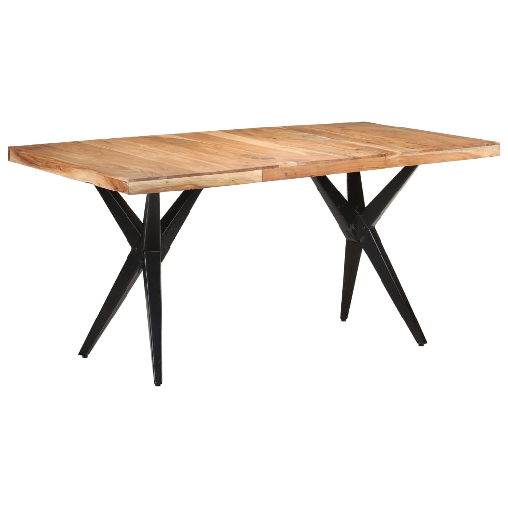 Acacia solid wooden dining table 160x80x76 cm