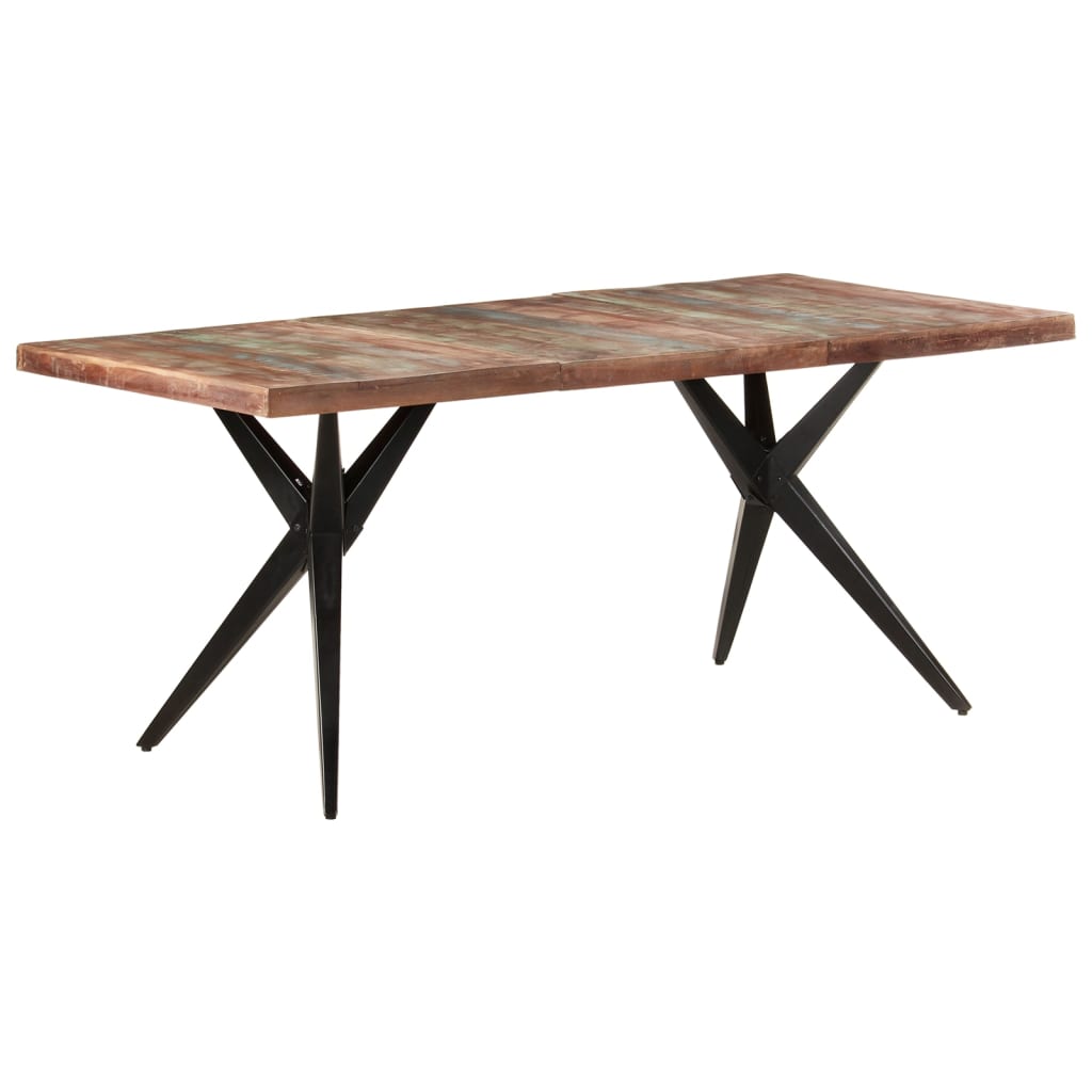 Vetonek Mesa de comedor de madera maciza reciclada 180x90x76 cm