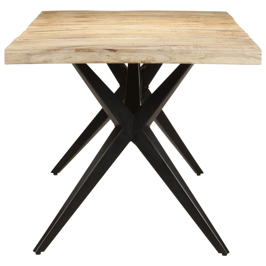 Mesa de comedor madera de mango rugosa 200x90x76 cm