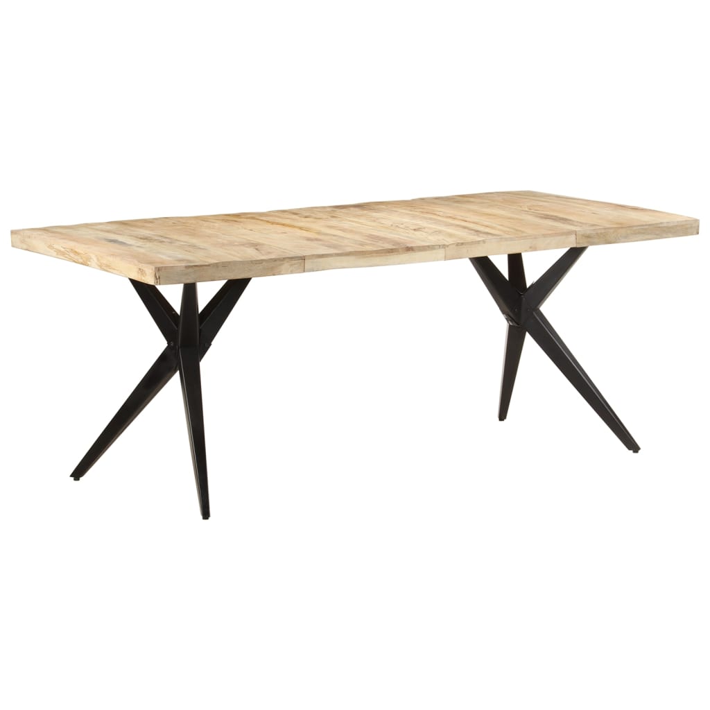 Vetonek Mesa de comedor madera de mango rugosa 200x90x76 cm