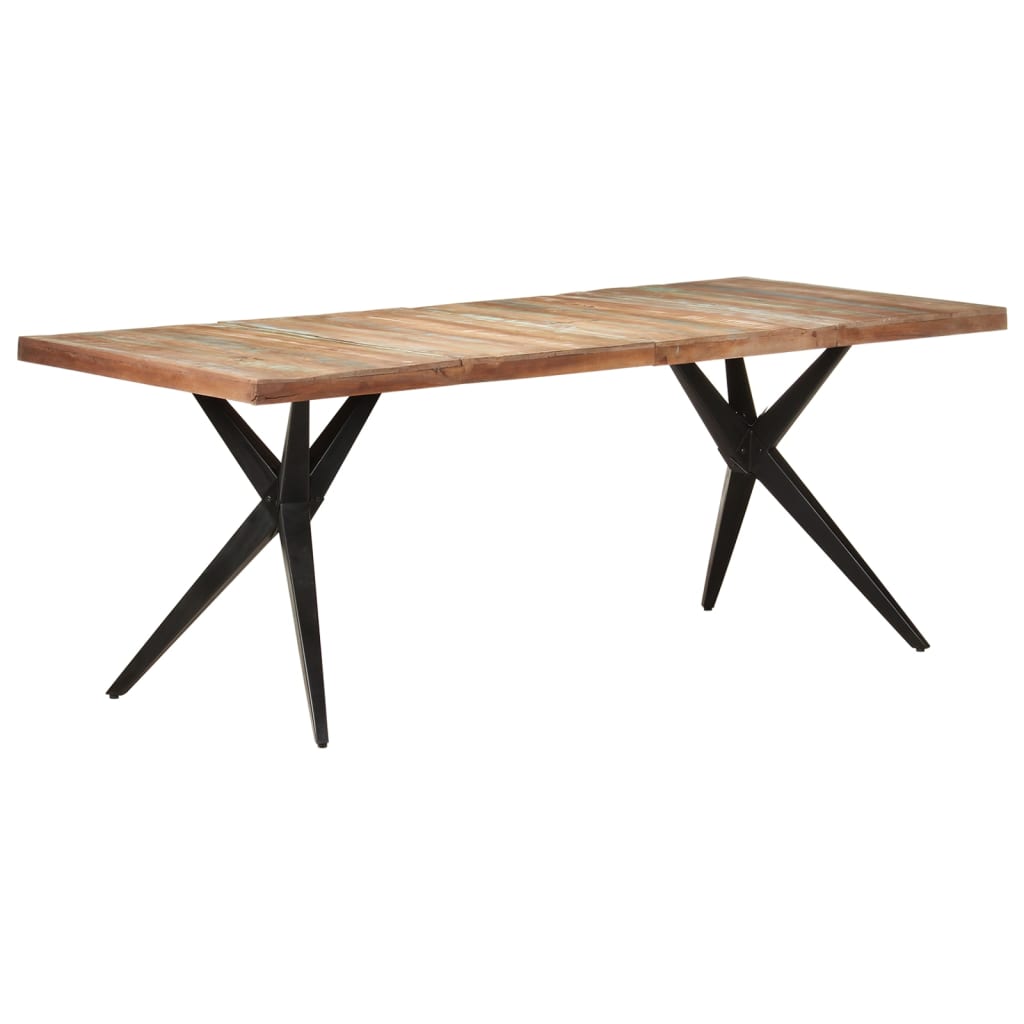 Vetonek Mesa de comedor de madera maciza reciclada 200x90x76 cm