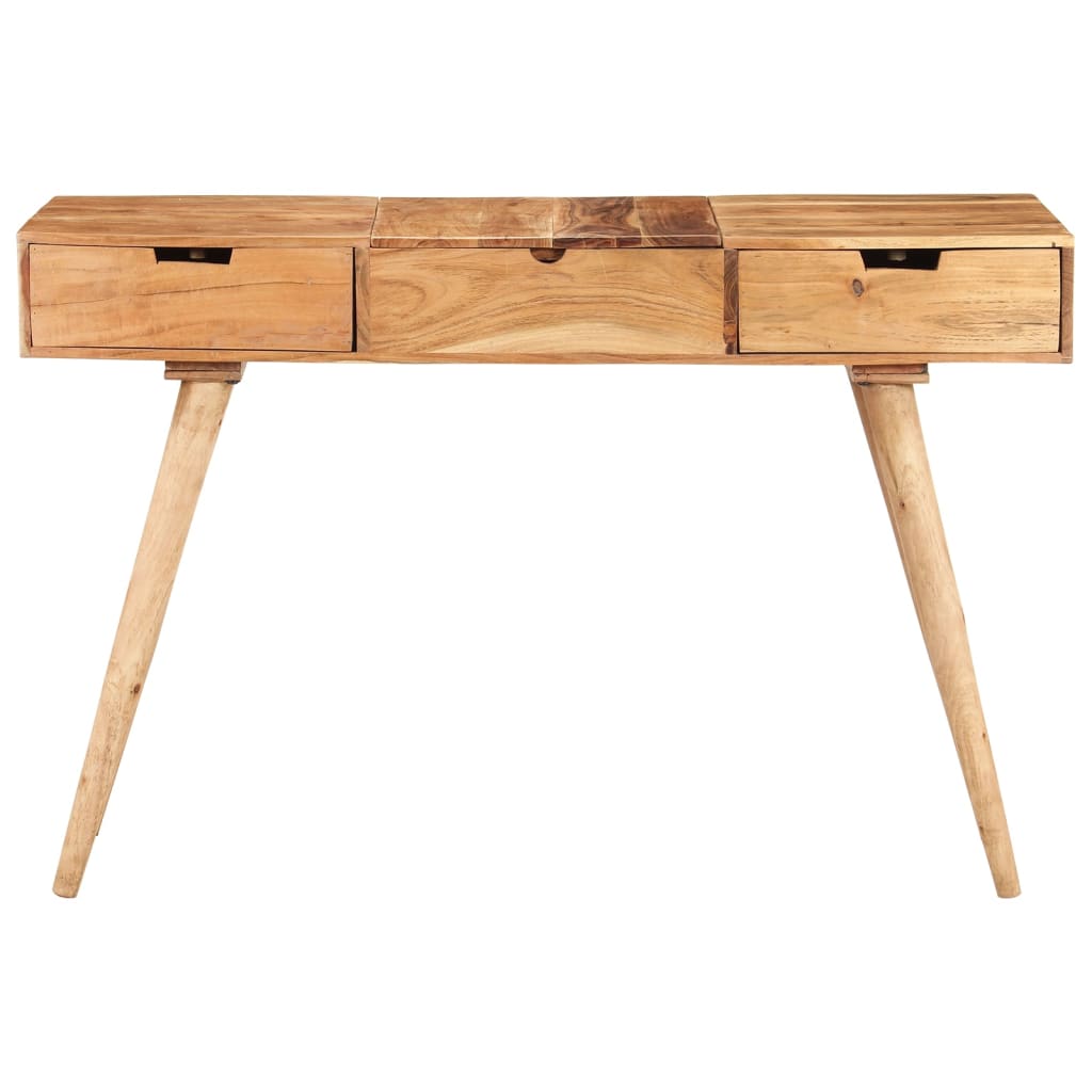 Mesa tocador con espejo madera acacia maciza 112x45x76 cm - Vetonek