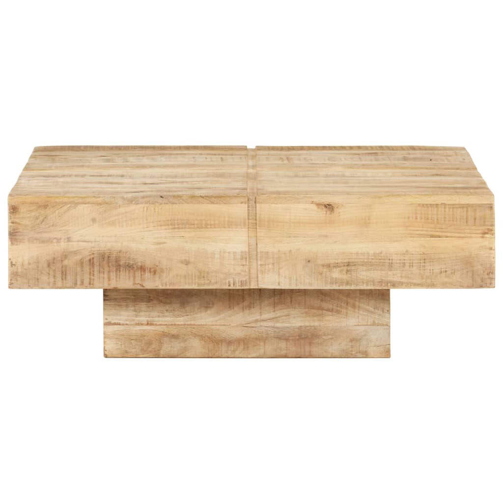 Mesa de centro de madera maciza de mango 80x80x28 cm vidaXL