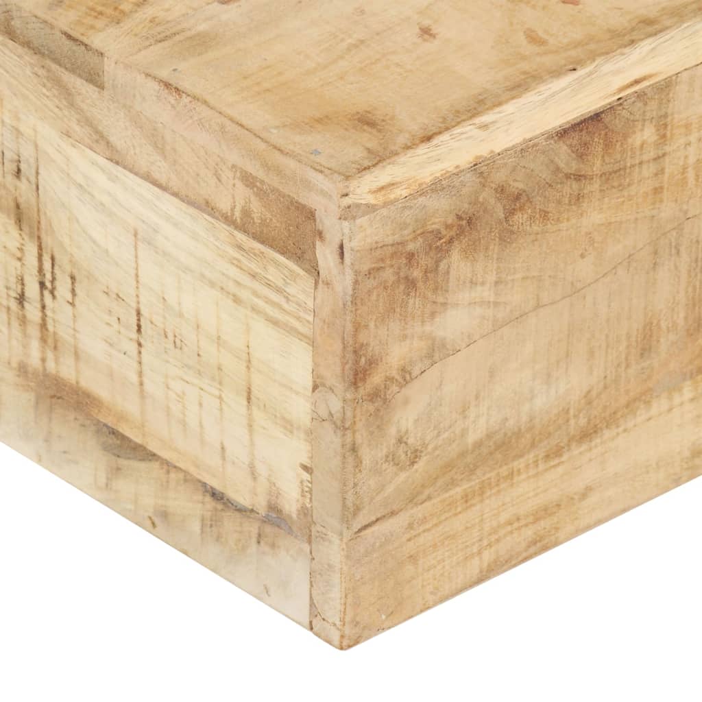 Mesa de centro de madera maciza de mango 80x80x28 cm vidaXL