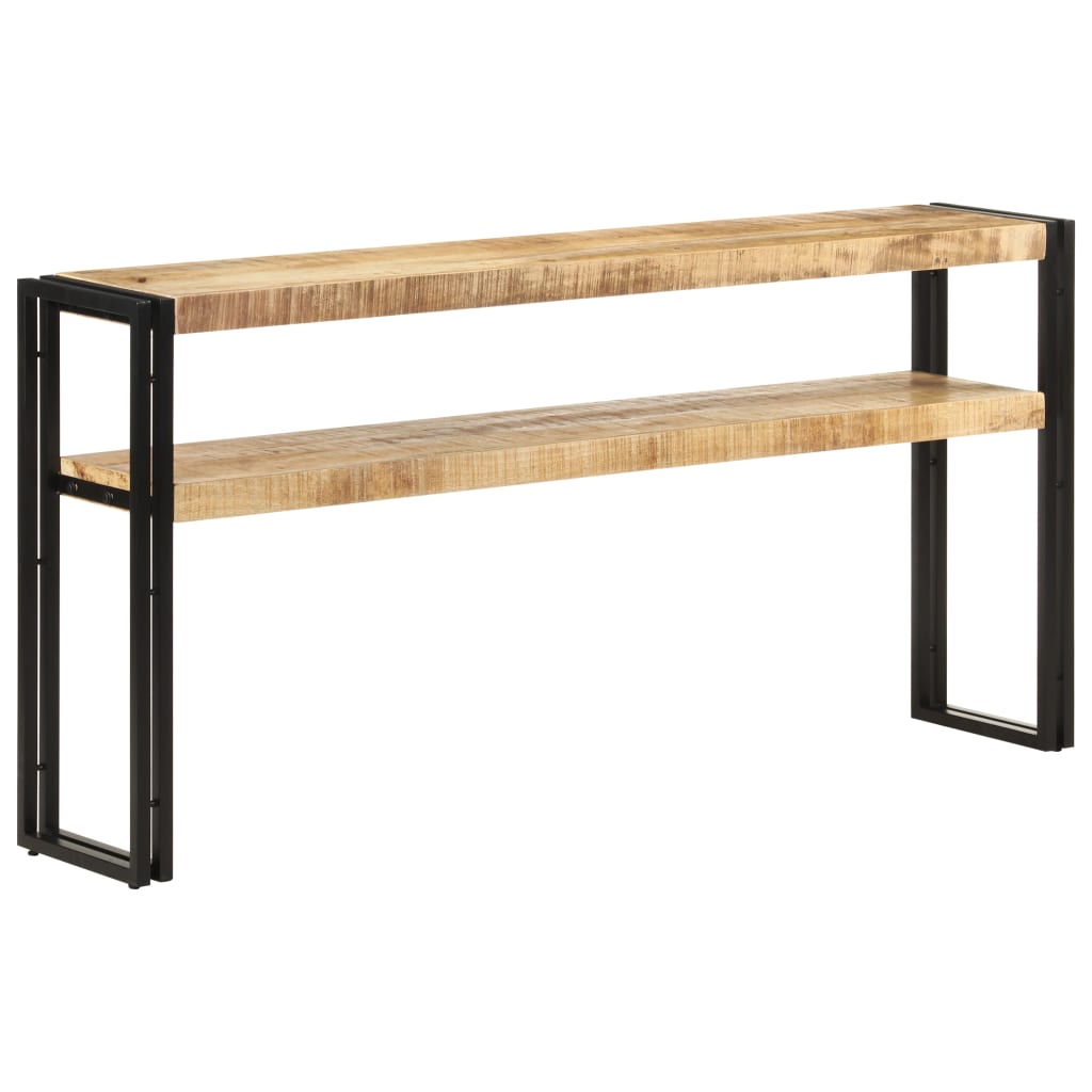 Vetonek Mesa consola de madera de mango rugosa 150x30x75 cm