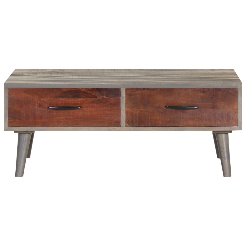 Sounding wooden table of rough mango gray 100x60x40 cm