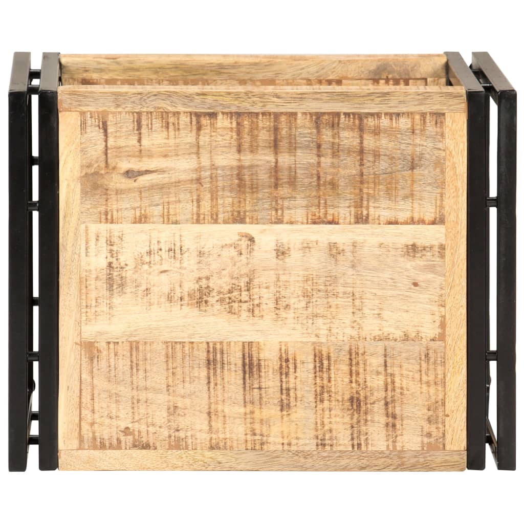 Rugose Mango Wood Auxiliar Tabela 40x30x40 cm