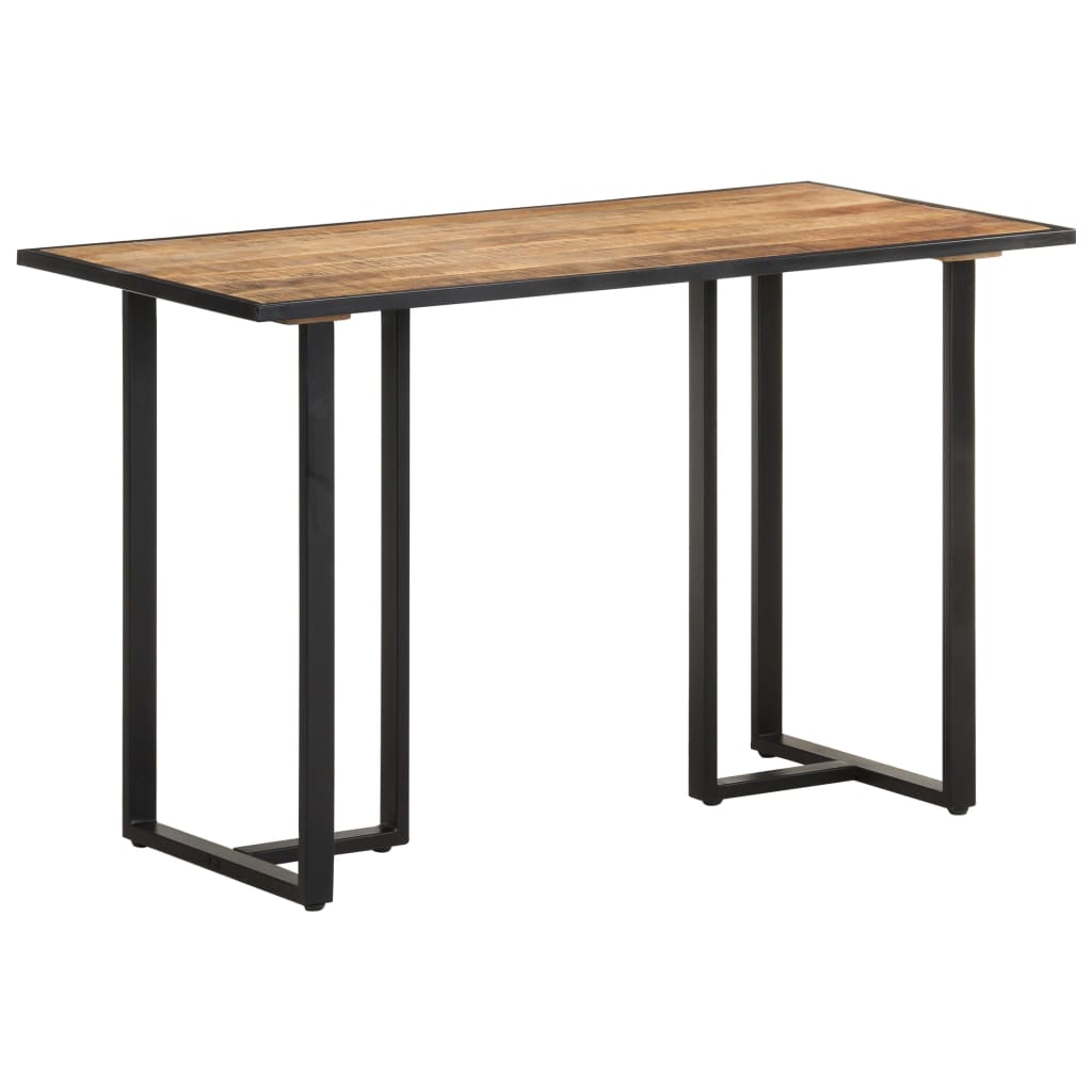 Vetonek Mesa de comedor de madera maciza de mango rugosa 120 cm