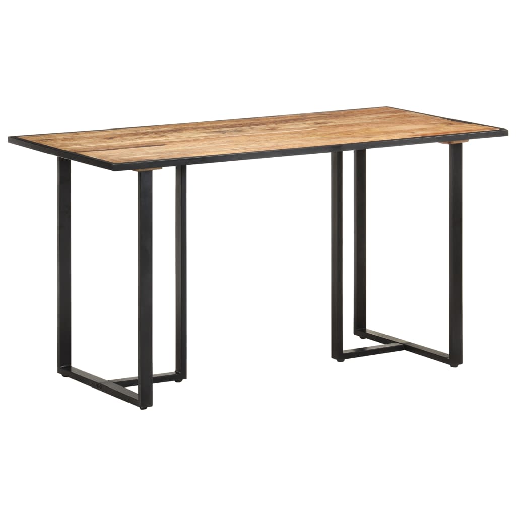 Vetonek Mesa de comedor de madera maciza de mango rugosa 140 cm