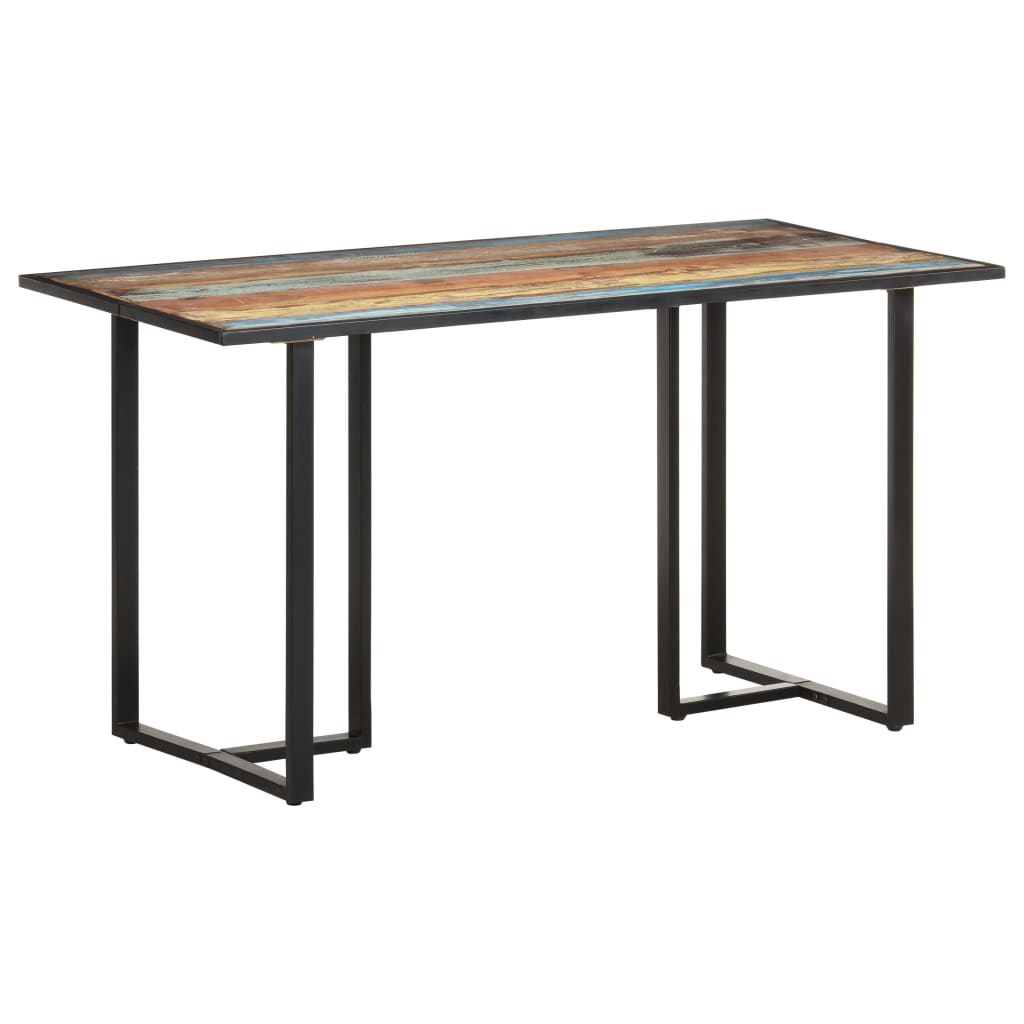 Vetonek Mesa de comedor de madera maciza reciclada 140 cm