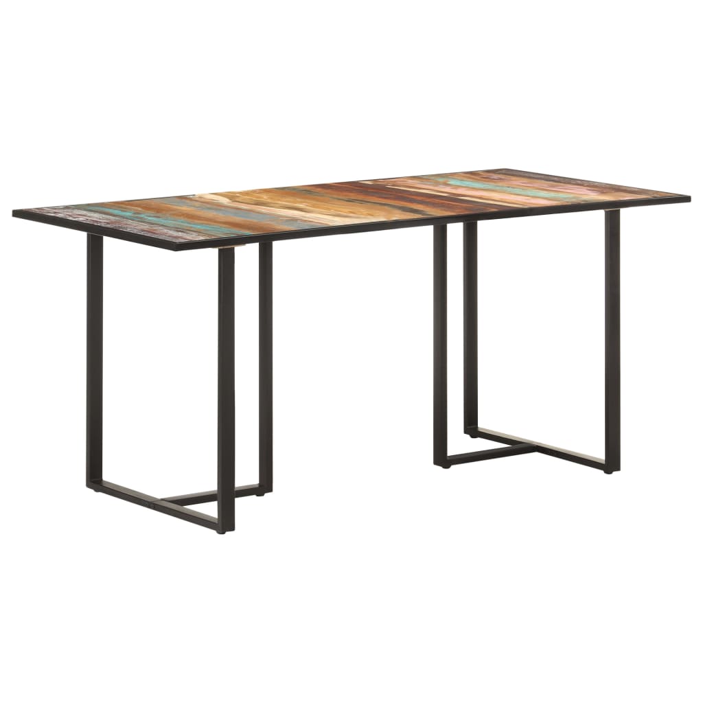 Vetonek Mesa de comedor de madera maciza reciclada 160 cm