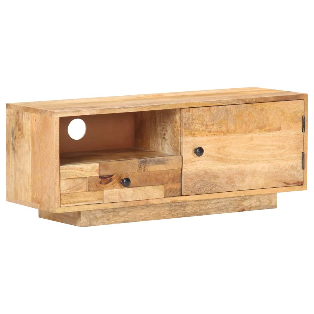 Vetonek Mueble para TV de madera de mango maciza 90x30x35 cm