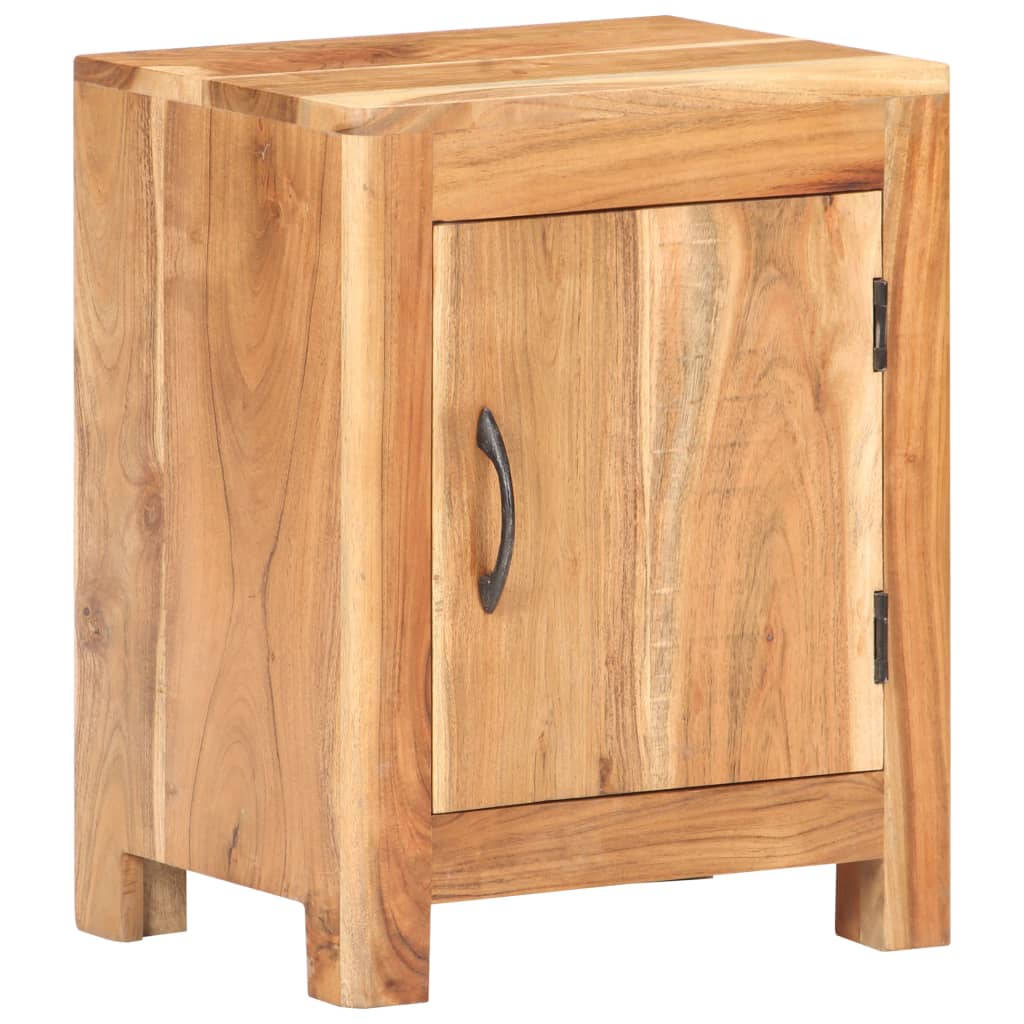 Vetonek Mesita de noche de madera maciza de acacia 40x30x50 cm