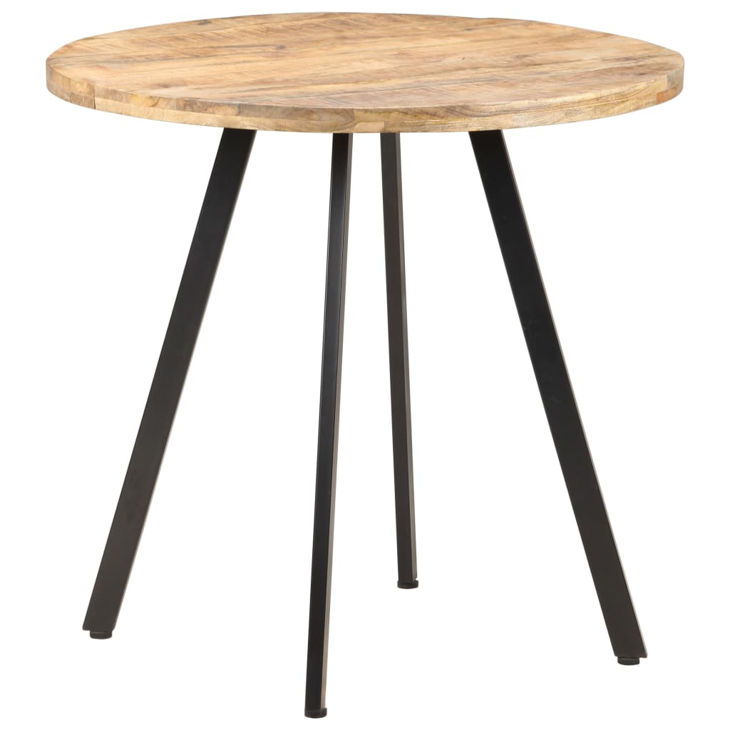 Vetonek Mesa de comedor de madera de mango rugosa 80 cm