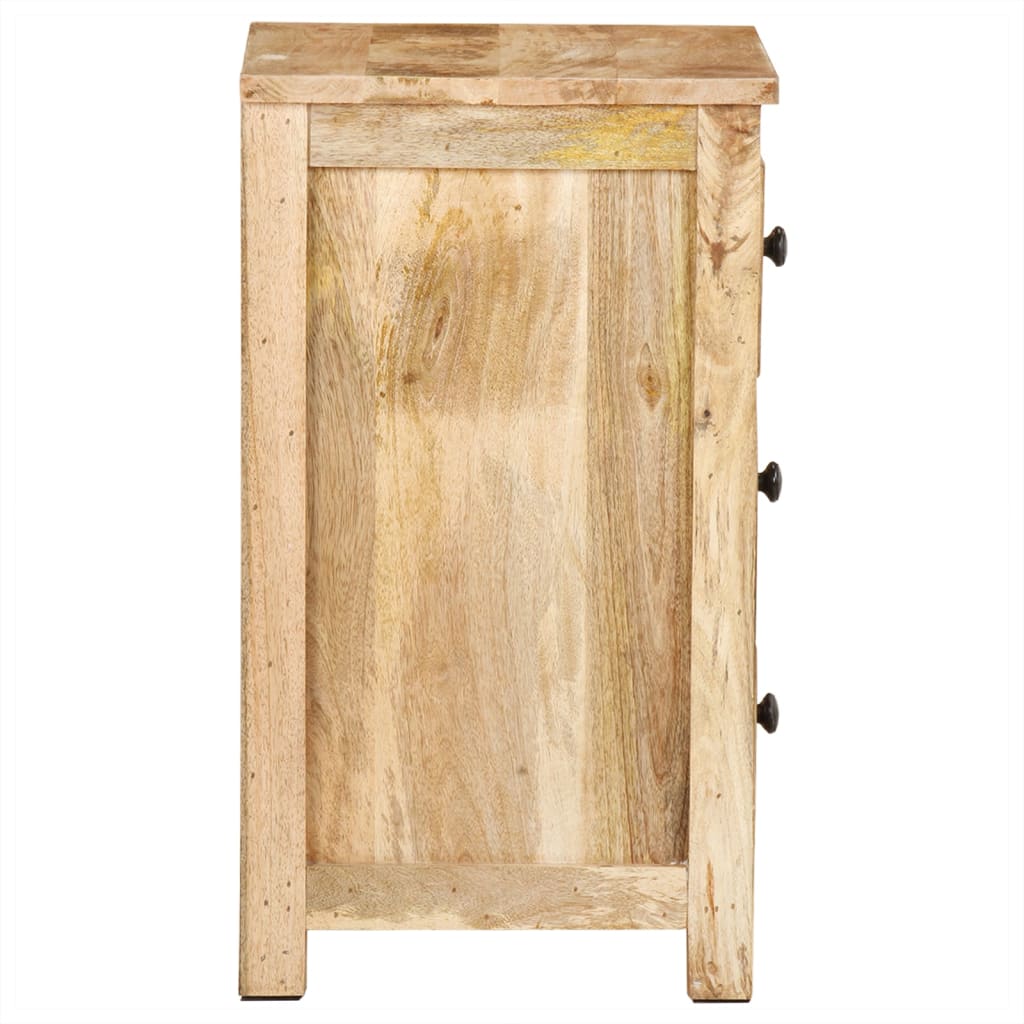 Mesita de noche de madera maciza de mango 45x35x60 cm - Vetonek