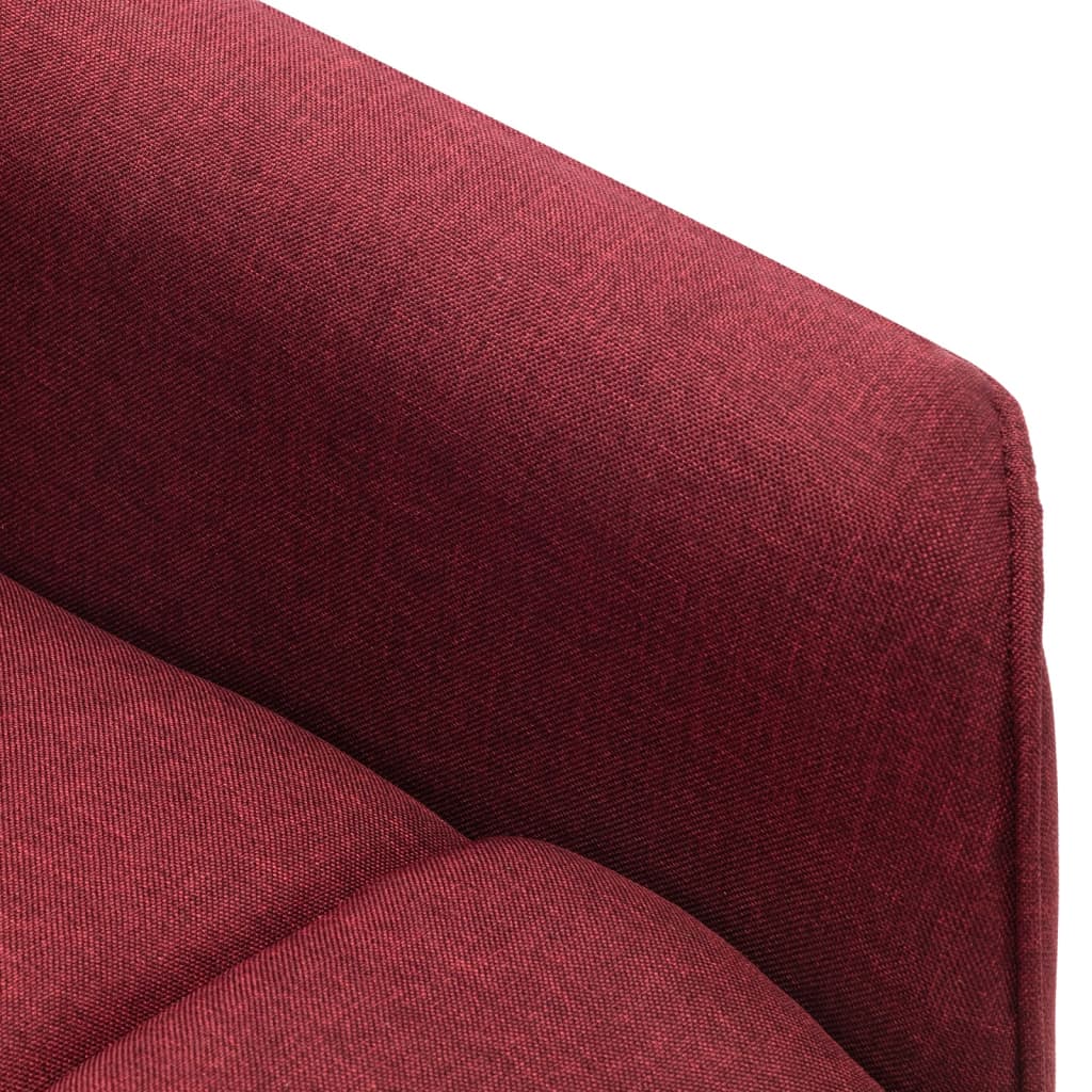 Sillón elevable tela rojo tinto vidaXL