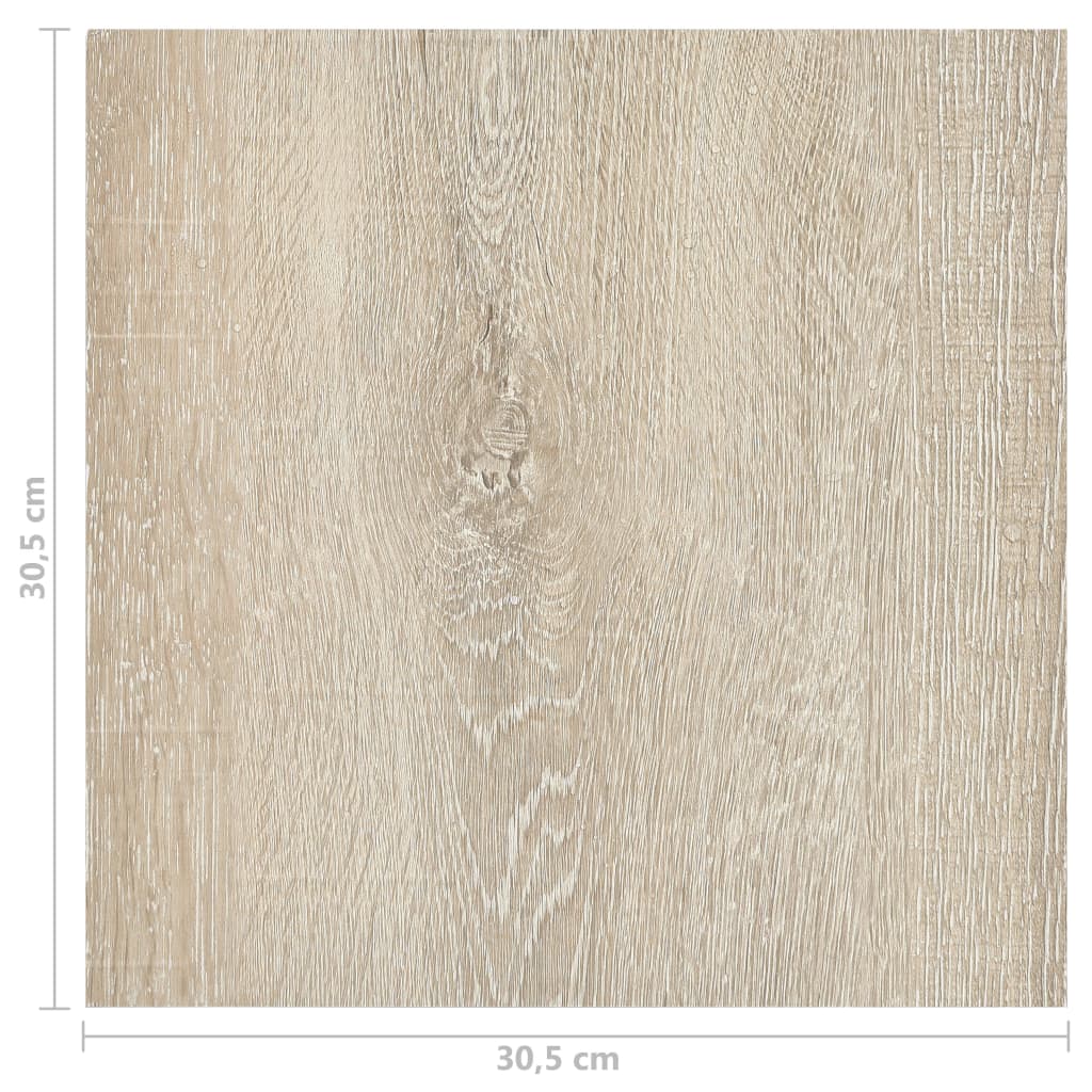 Lamas para suelo autoadhesivas 55 uds PVC beige 5,11 m²