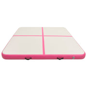 Tapis de gymnastique gonflable avec pompe PVC rose 200x200x15 cm V5585 Vetonek