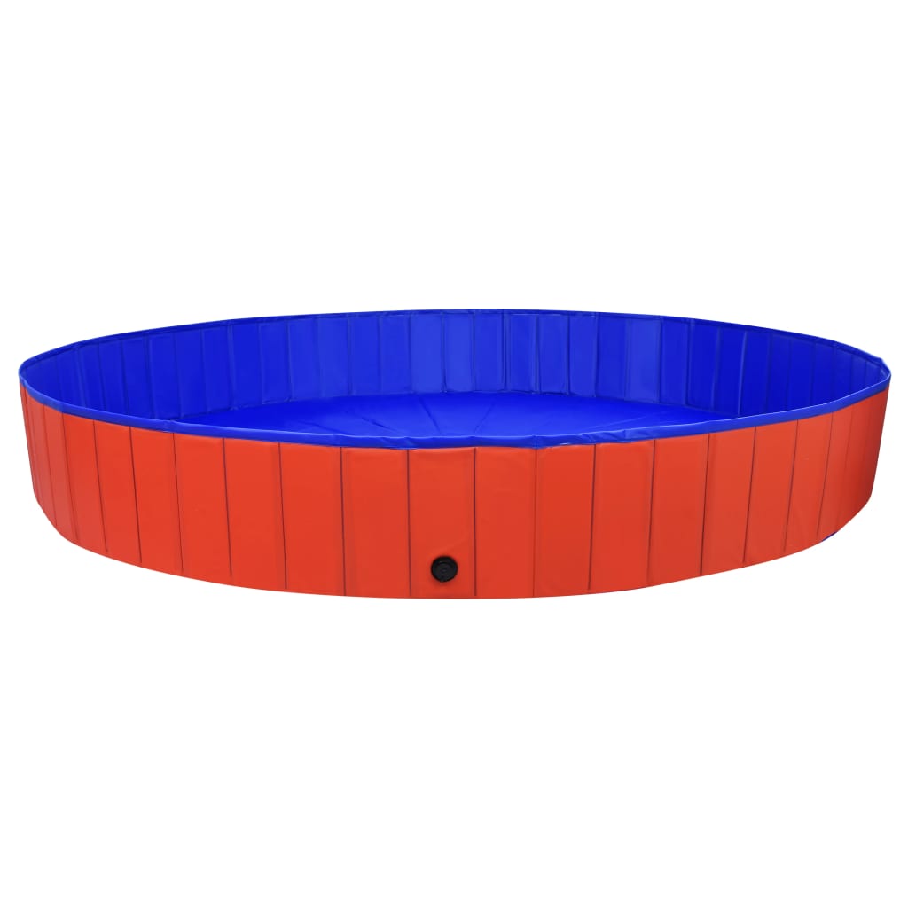 Piscina para perros plegable PVC rojo 300x40 cm