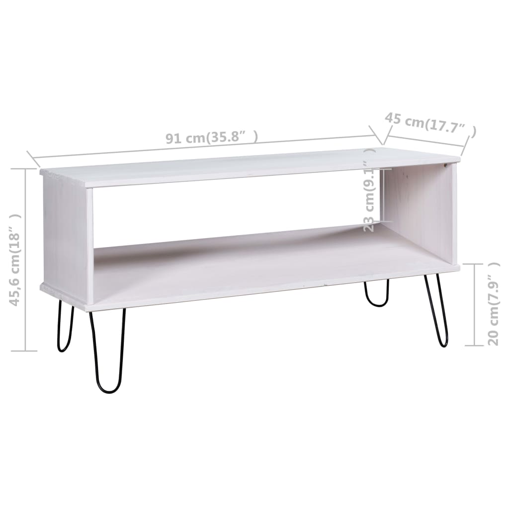 Mesa de centro New York madera maciza pino blanca V1036 Vetonek