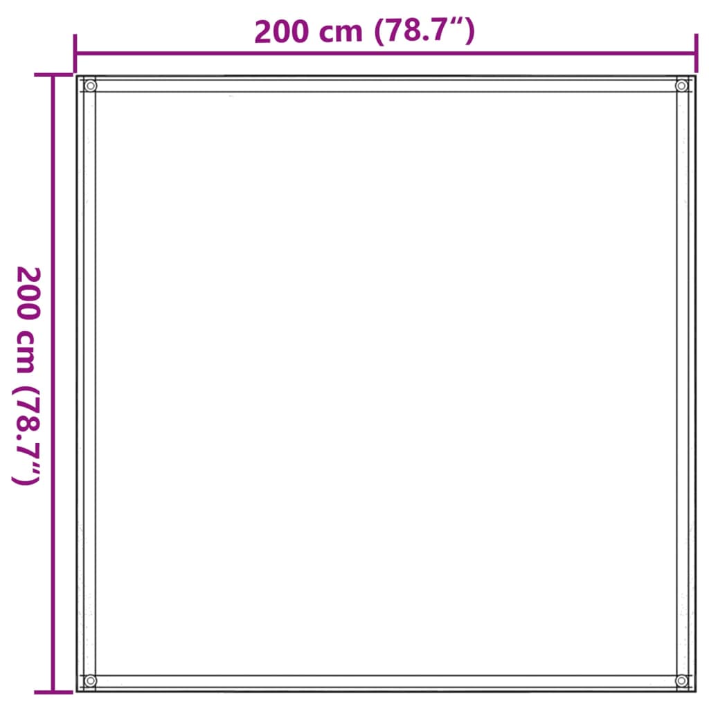 200x200cm Anthracite Tent Store Catifa