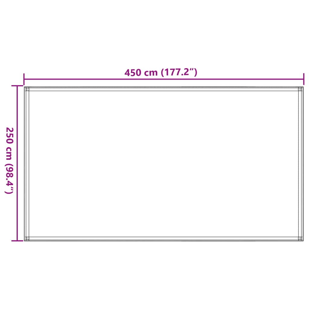 Catifa de la tenda verda de 250x450 cm