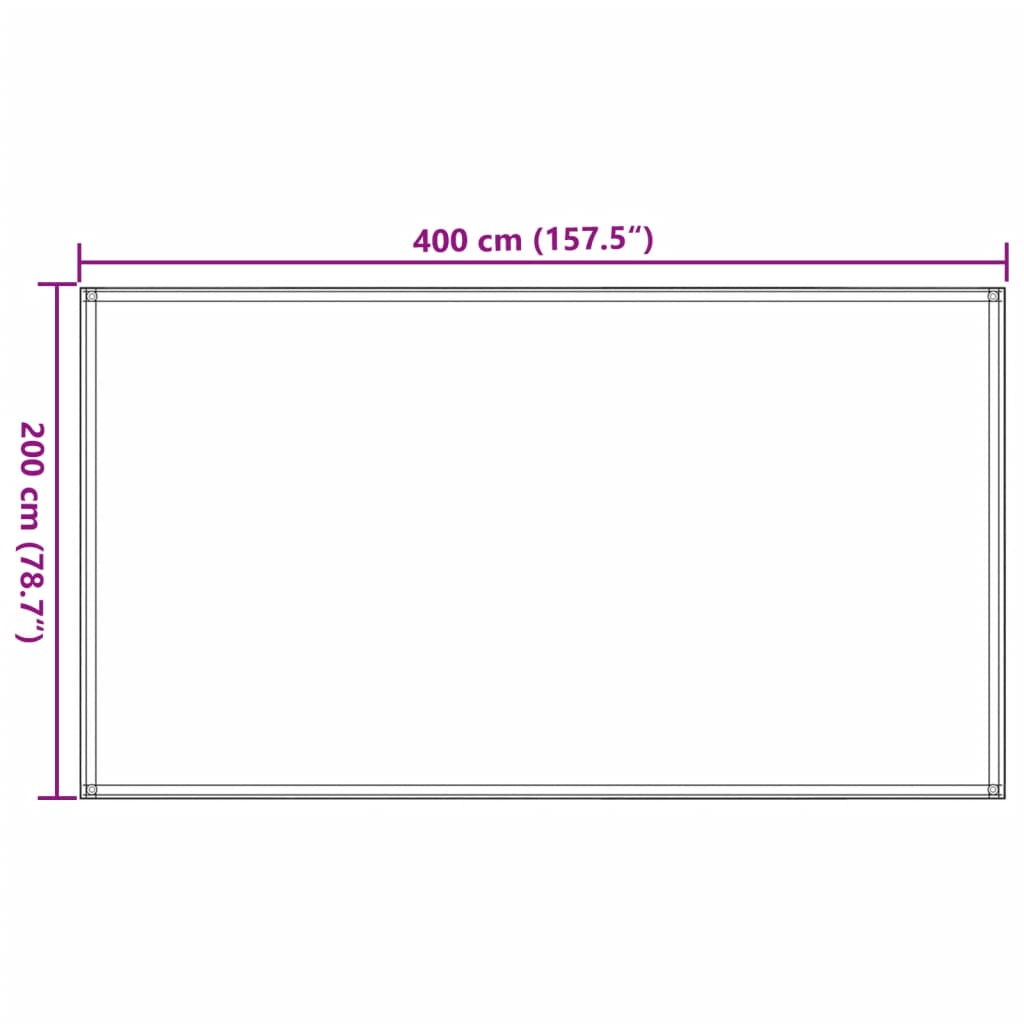 Tappeto da tenda grigio 200x400 cm