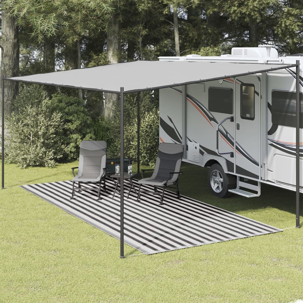 Carpete de tenda cinza e cinza e branco 250x550cm