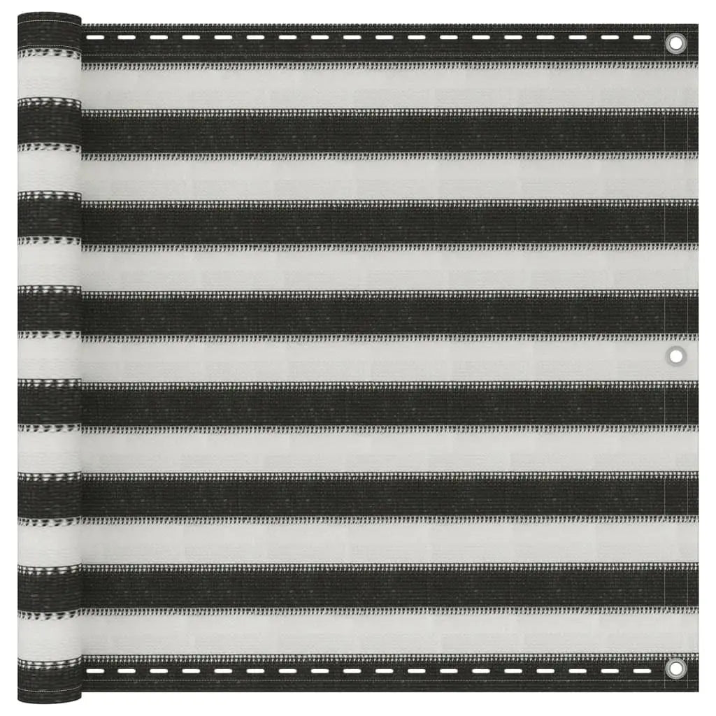 Toldo para balcón hdpe 90x300 cm gris antracita y blanco v4150 Vetonek