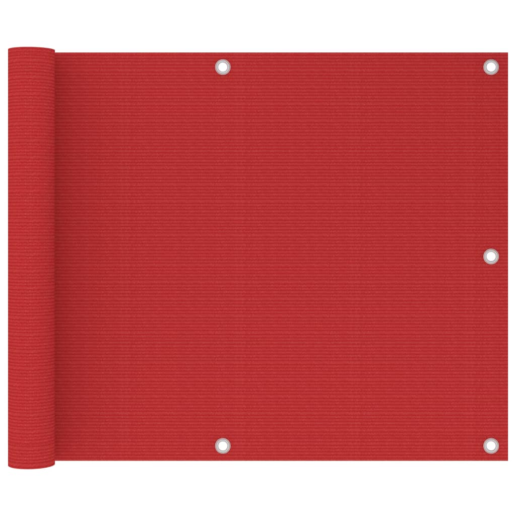 Vetonek Toldo para balcón HDPE rojo 75x500 cm 