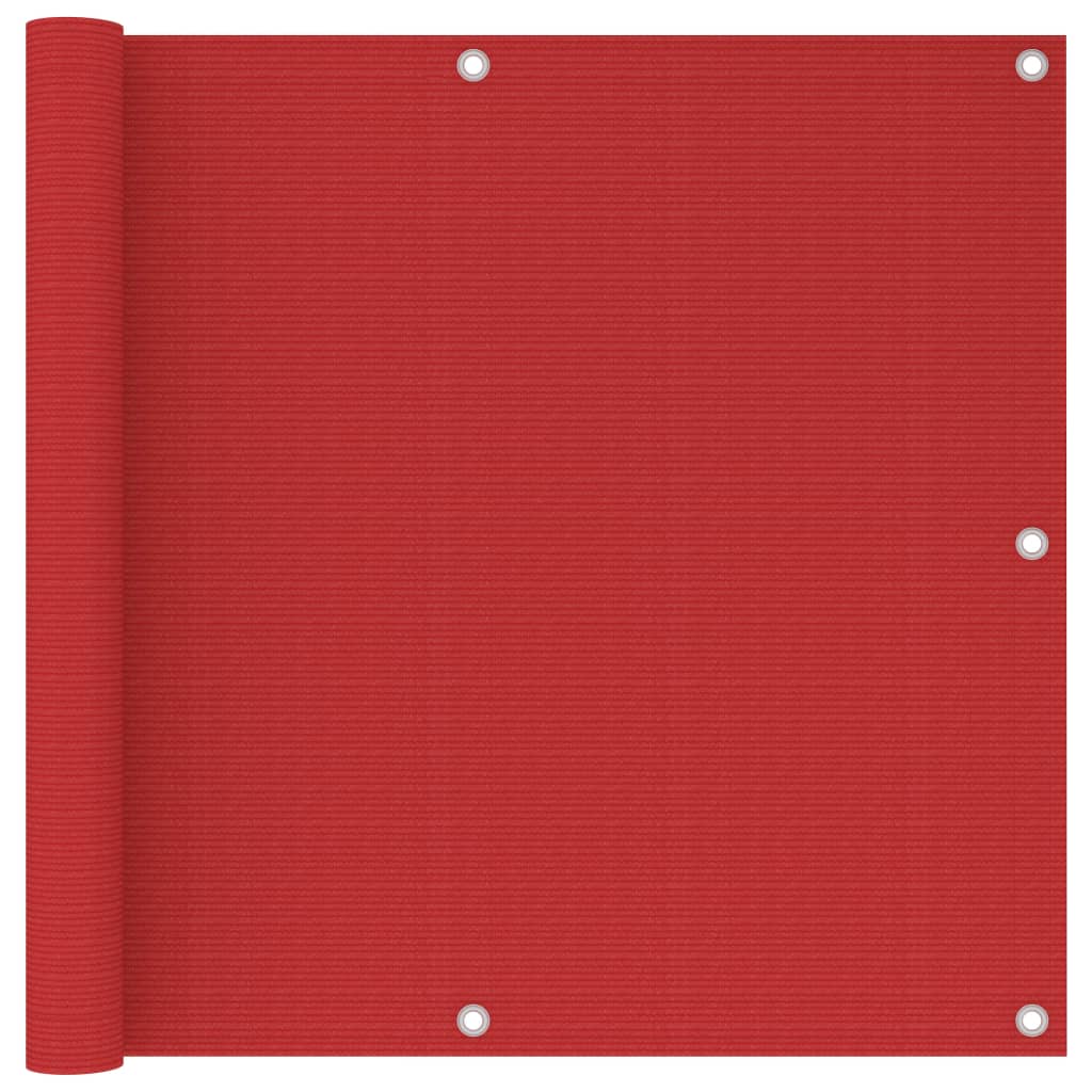 Vetonek Toldo para balcón HDPE rojo 90x600 cm