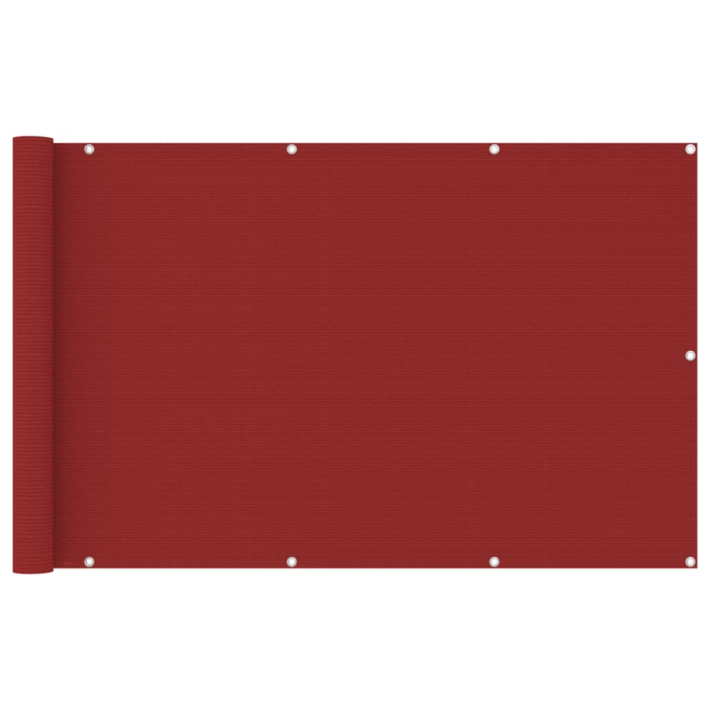 Vetonek Toldo para balcón HDPE rojo 120x600 cm