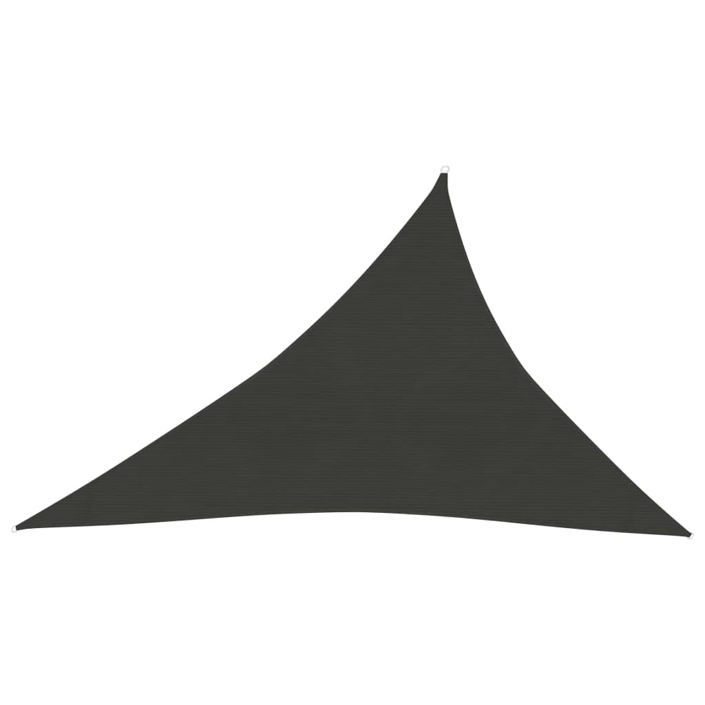 Toldo de vela gris antracita HDPE 160 g/m² 4x5x6,8 m